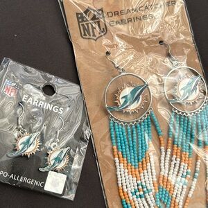 NFL Miami Dolphin earrings bundle
